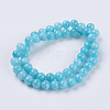 Natural Yellow Jade Beads Strands G-G598-8mm-YXS-28-2