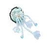 Glass Seed Beaded Jellyfish Big Pendants X-PALLOY-MZ01166-04-3