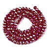 Electroplate Glass Beads Strands EGLA-A044-P4mm-B02-3