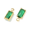 Brass Glass Charms KK-Z136-13G-01-2