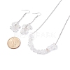 Natural Quartz Crystal Chips Beaded Jewelry Set SJEW-JS01231-05-8