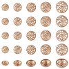 Olycraft 25Pcs 5 Styles 1-Hole Retro Zinc Alloy Shank Buttons BUTT-OC0001-57C-1