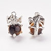 Natural Tiger Eye Pendants G-G713-D04-2