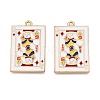 Rack Plating Alloy Enamel Pendants X1-ENAM-N056-392A-KCG-1