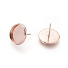 304 Stainless Steel Stud Earring Settings STAS-K131-D-01RG-2