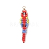 Glass Seed Beaded Pendants PALLOY-MZ01239-01-1