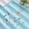 100Pcs 4 Colors Alloy Glue-on Flat Pad Bails FIND-AR0006-02-4