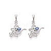 Brass Micro Pave Cubic Zirconia Pendants X-KK-Q073-09P-1