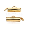 Iron Slide On End Clasp Tubes IFIN-R212-1.3cm-G-1