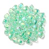 UV Plating Rainbow Iridescent Acrylic Beads OACR-F004-05B-3