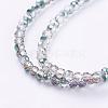 Electroplate Glass Faceted Rondelle Beads Strands EGLA-D020-3x2mm-15-3