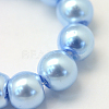 Baking Paint Pearlized Glass Pearl Round Bead Strands HY-Q003-6mm-24-3