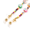 Glass Seed Beads Eyeglasses Chains AJEW-EH00383-03-4