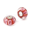 Lampwork & Brass Core European Beads LAMP-P019-01P-05-2