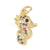 Brass Micro Pave Cubic Zirconia Pendants KK-H525-01D-G-1