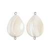 Natural Shell Teardrop Connector Charms X1-STAS-D378-28P-1