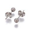 304 Stainless Steel Ear Studs EJEW-G253-4mm-P-2
