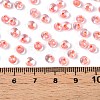 6/0 Inside Colours Transparent Glass Seed Beads X1-SEED-T007-07H-4