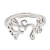 304 Stainless Steel Yoga & Infinity Adjustable Ring for Women RJEW-M149-19P-1