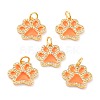 Real 18K Gold Plated Brass Micro Pave Cubic Zirconia Charms ZIRC-L100-085G-2