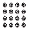 Platinum Plated Alloy Charms ENAM-S118-02C-P-2