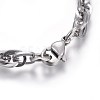 304 Stainless Steel Rope Chain Bracelets BJEW-L637-14-P-3