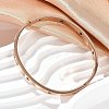Hollow Star 304 Stainless Steel Hinged Bangles BJEW-L610-20RG-3