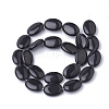 Natural Black Stone Beads Strands G-S292-26-2