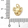 Brass Micro Pave Cubic Zirconia Charms KK-I383-05G-04-3