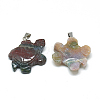 Natural Indian Agate Pendants G-T091-02-2