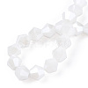 Opaque Solid Color Electroplate Glass Beads Strands EGLA-A039-P6mm-A15-4