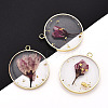 Transparent Clear Epoxy Resin Pendants RESI-L036-12G-03-1