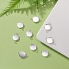 201 Stainless Steel Cabochon Connector Settings STAS-F191-15S-D-5