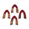 Opaque Resin & Walnut Wood Pendants RESI-N025-029-B04-2