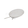 304 Stainless Steel Brooch Cabochon Settings STAS-E547-08K-P-3