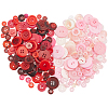 300Pcs 2 Colors Resin Buttons DIY-SP0003-98B-1