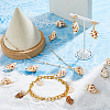 70Pcs Copper Wire Wrapped Natural Spiral Shell Pendants PALLOY-FH00100-5