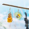 Bees Alloy Resin Dangle Earrings FS-WGAE13C-01-2