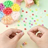 1302Pcs 7 Colors Flat Round Handmade Polymer Clay Beads CLAY-CJ0001-72-5