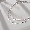 2Pcs 2 Style Alloy Moon & Star Charm Necklaces Set NJEW-JN04065-2