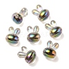 UV Plating Rainbow Iridescent Acrylic Beads PACR-E001-05G-1