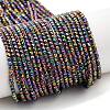 Electroplate Glass Beads Strands GLAA-H021-01A-FP13-1