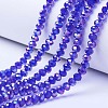 Electroplate Glass Beads Strands EGLA-A034-T3mm-B15-1