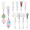 8Pcs 8 Colors Acrylic Straw Pendant Beadable Bar HJEW-TA0001-48-2