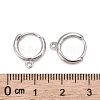 Rhodium Plated 925 Sterling Silver Hoop Earrings STER-K168-042P-3