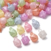 Opaque Luminous Glitter Powder Acrylic Pendants OACR-G052-12B-2