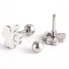 201 Stainless Steel Barbell Cartilage Earrings EJEW-R147-19-2