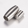 Tarnish Resistant 304 Stainless Steel Magnetic Clasps with Glue-in Ends STAS-E006-33-2