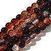 Crackle Glass Beads Strands X1-CCG-C002-8mm-02-1