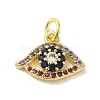 Brass Micro Pave Cubic Zirconia Charms KK-M283-15E-02-1